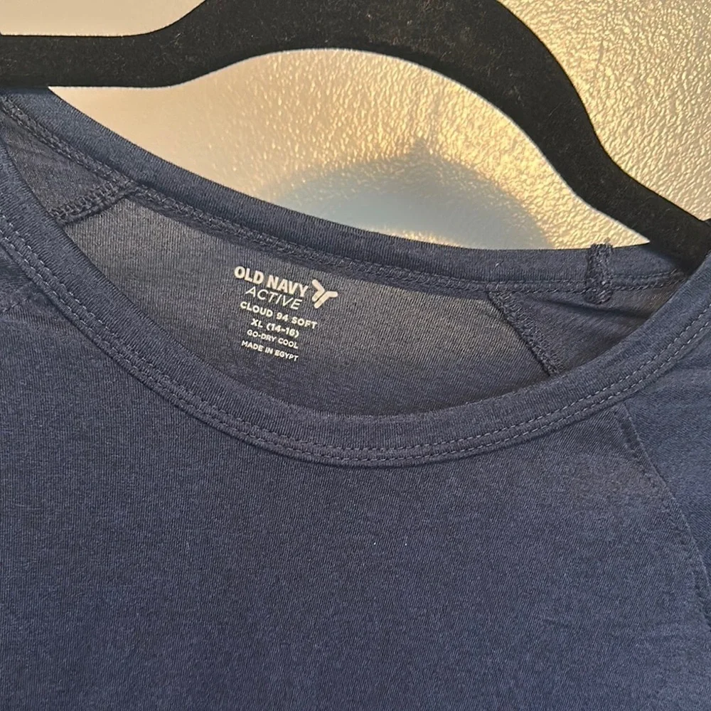 Old Navy Blue Crew Neck Short Sleeve Tee Cloud 94 soft fit